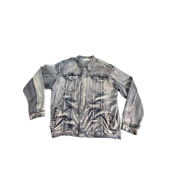 Vintage 90's Evolution in Design Acid Wash Denim Jacket Big & Tall 6XL NWT - Picture 2 of 12